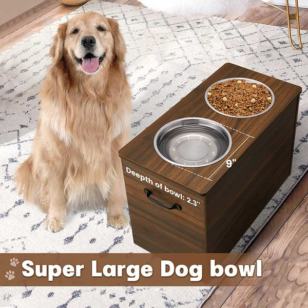 Elevated Dog Bowl Stand w/ Food Storage – OfficialDogHouse