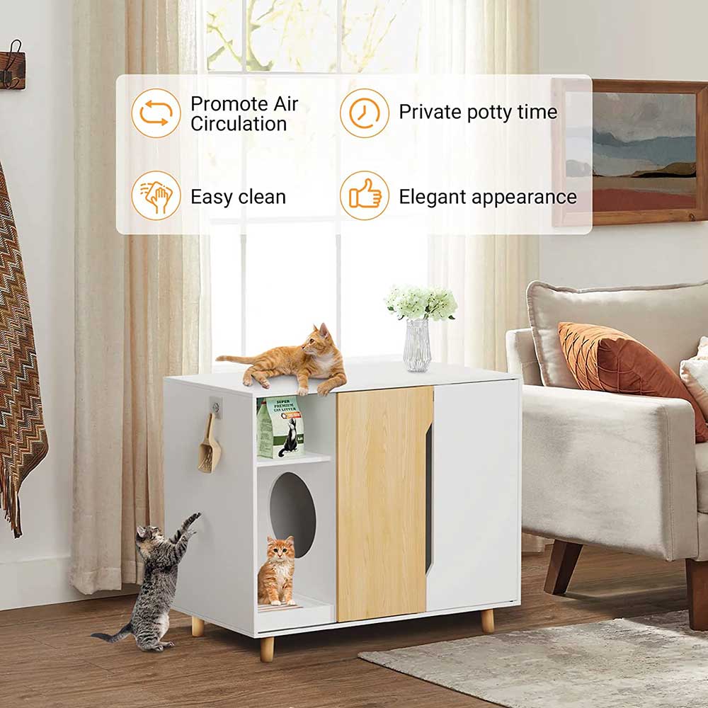 Large Cat Litter Box Cabinet – Arf Pets