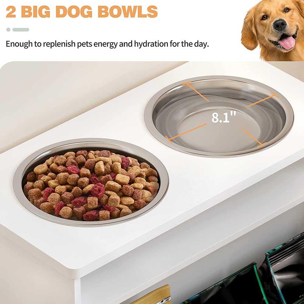 Elevated Dog Bowl Feeders With Storage